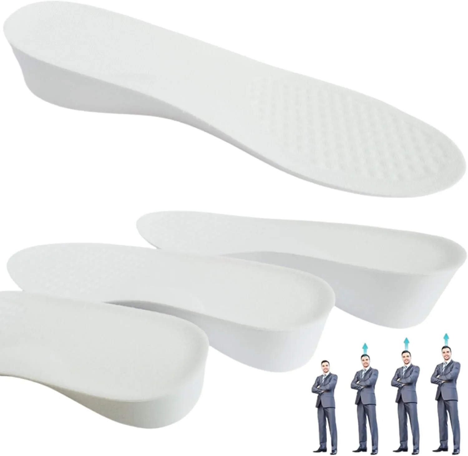Height Boosting Increase Insoles Shoes for Woman Men,Brandone Height Boosters Insoles,Plantillas para Zapatos De Hombre,Shoe Height Inserts Heel Lifts for Men,Shoe Lifts (10.31''Lx2''UP) (1PAIR)