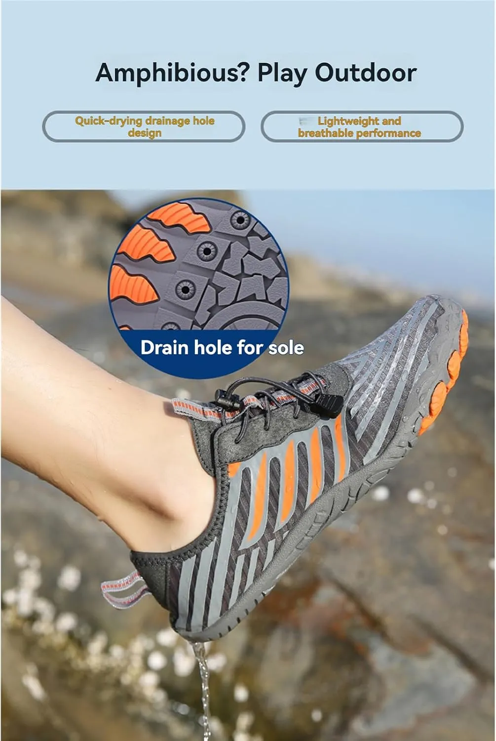 Hiking Water Shoes with Arch Support for Women Walking Barefoot Shoes Women Waterproof Quick-Dry Outdoor Athletic Running Sports for Swim Pool Beach Surf Walk Water Yoga River Lake Hiking