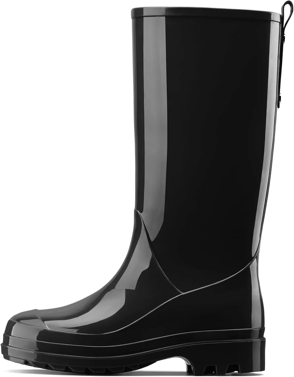 HISEA Rain Boots for Women Waterproof Garden Boots, Knee High Rain Shoes, Non Slip Seamless Welly