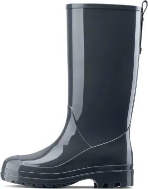 HISEA Rain Boots for Women Waterproof Garden Boots, Knee High Rain Shoes with Comfort Insole, Non-Slip Seamless Tall Rain Boots