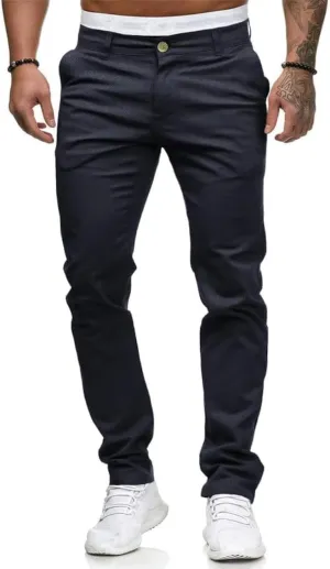 HUNGSON Men Skinny Slim Fit Casual Jeans Dyeing Stretch Straight Fashion Denim Pants