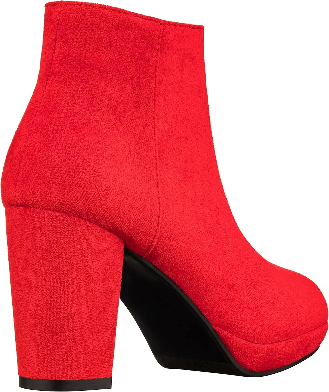 ILLUDE Women’s Ankle Bootie Side Zip Comfortable Block Heel Chunky Platform Ankle Boots