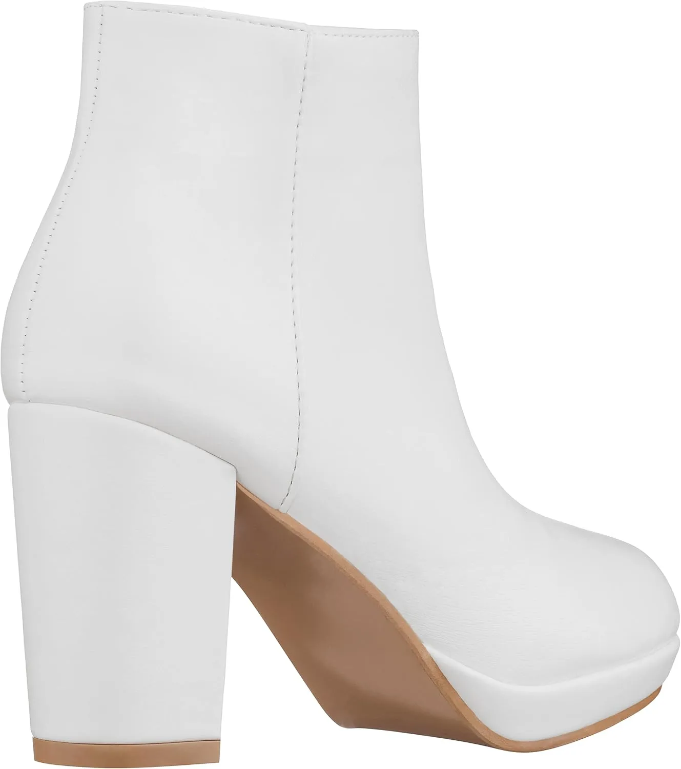 ILLUDE Women’s Ankle Bootie Side Zip Comfortable Block Heel Chunky Platform Ankle Boots
