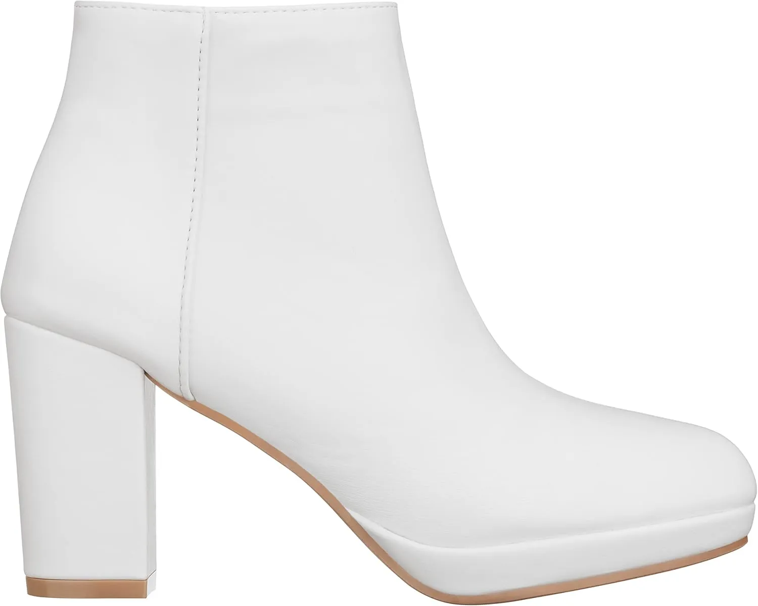 ILLUDE Women’s Ankle Bootie Side Zip Comfortable Block Heel Chunky Platform Ankle Boots