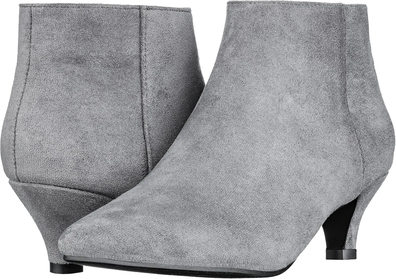 ILLUDE Women's Fashion Ankle Boots Pointed Toe Ankle Booties Low Heel Short Boots