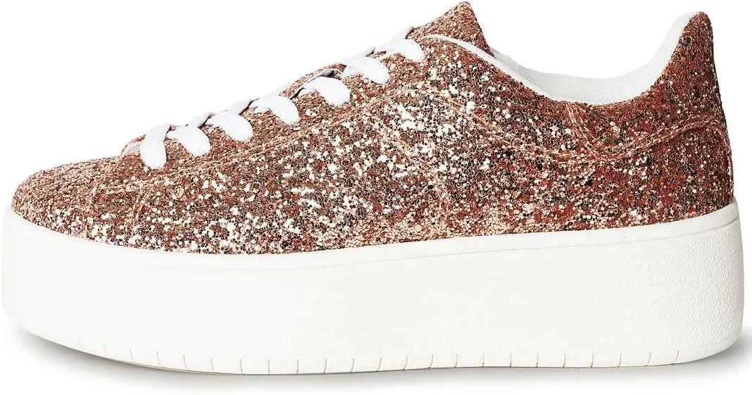 J. Adams Hero Platform Sneakers for Women - Casual Lace Up Fashion Tennis Shoes