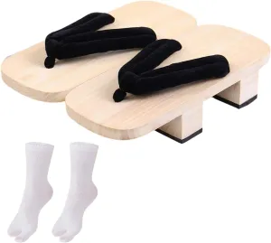 Japanese Wooden Clogs, Japanese Geta Shoes, Indoor And Outdoor Portable Casual Shoes, Comfortable Sandals for V