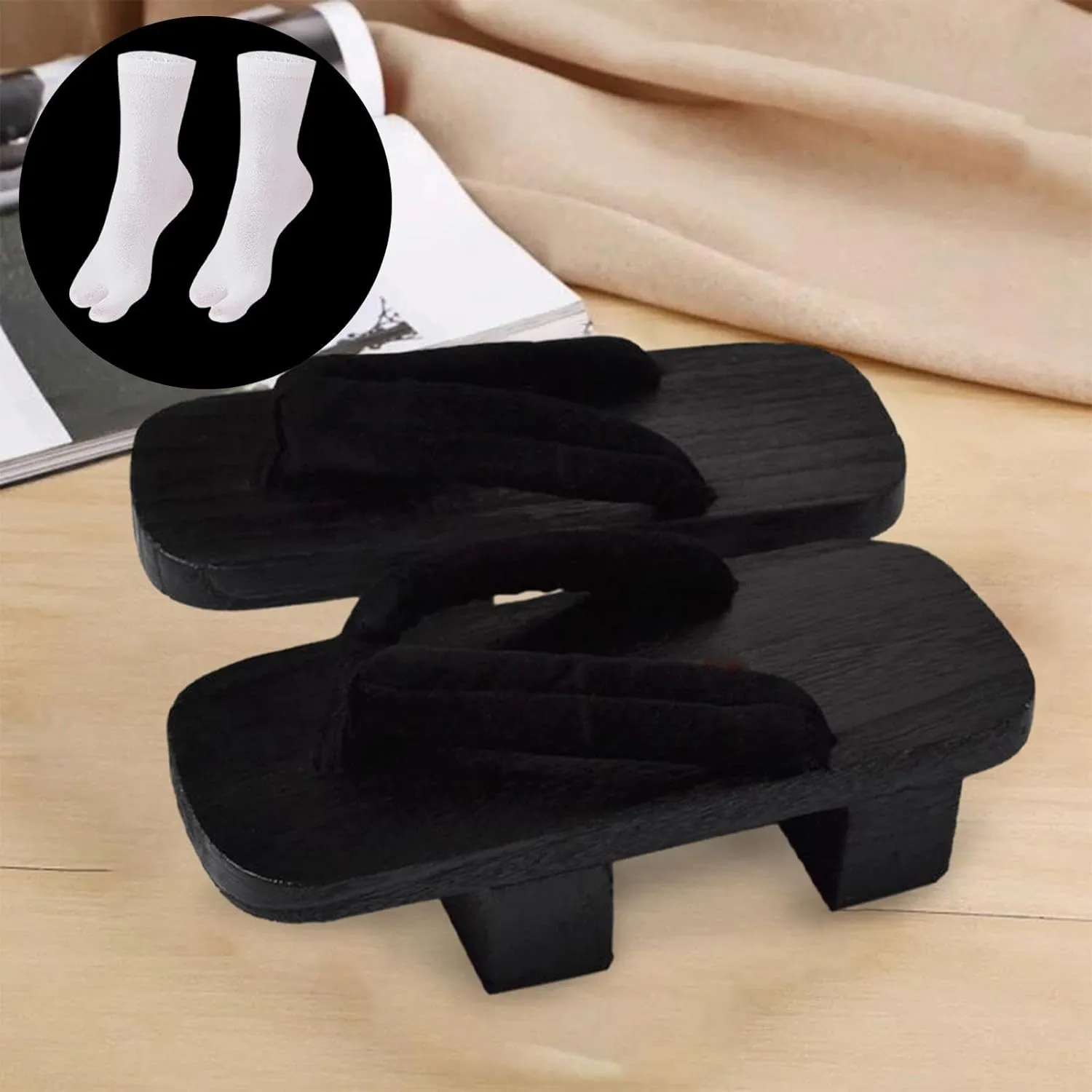 Japanese Wooden Clogs, Japanese Geta Shoes, Indoor And Outdoor Portable Casual Shoes, Comfortable Sandals for V