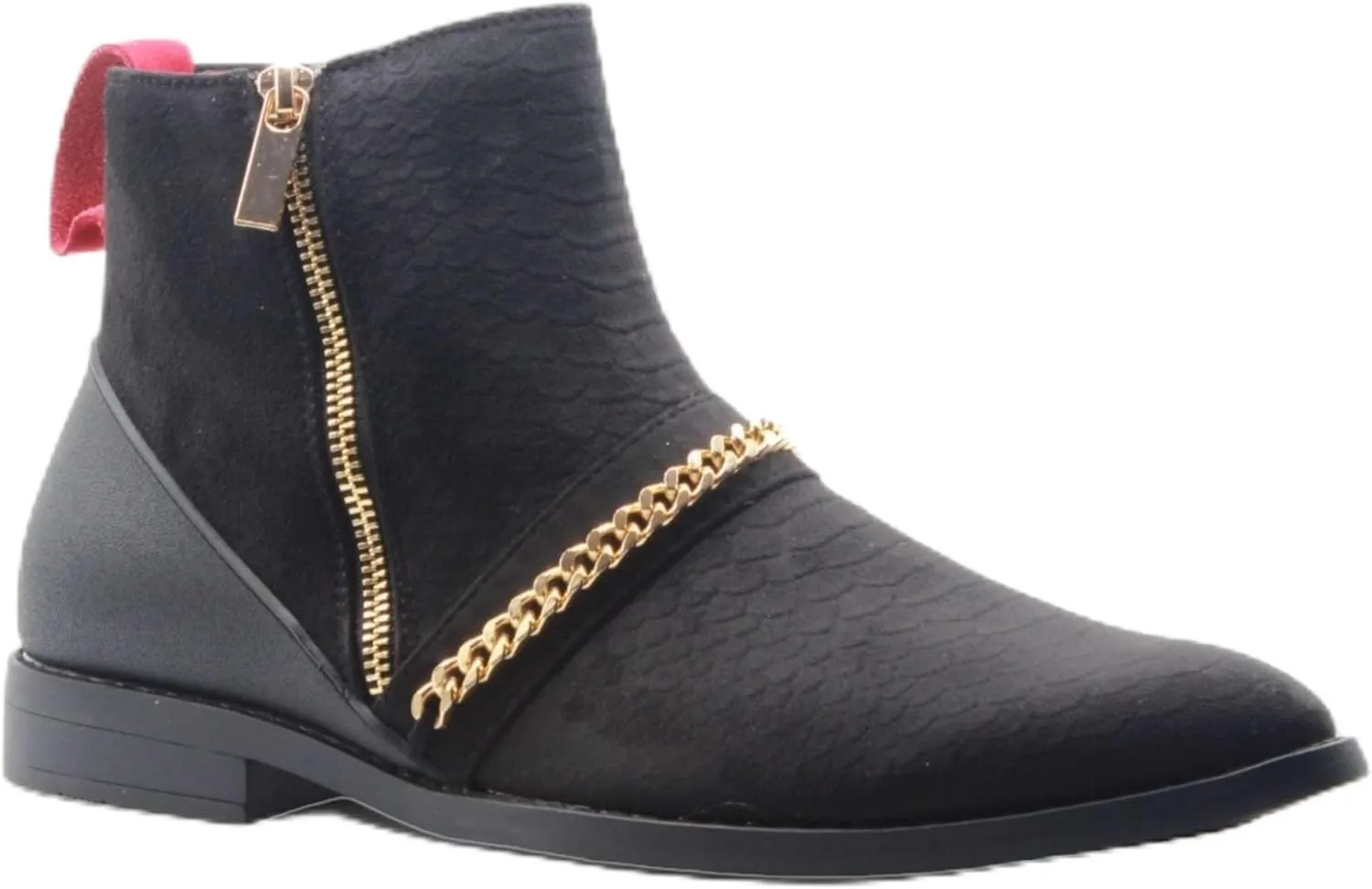 Jazamé Men's B-2963 Chuck Nubuck Suede Pull-On Round Toe Chelsea Boots