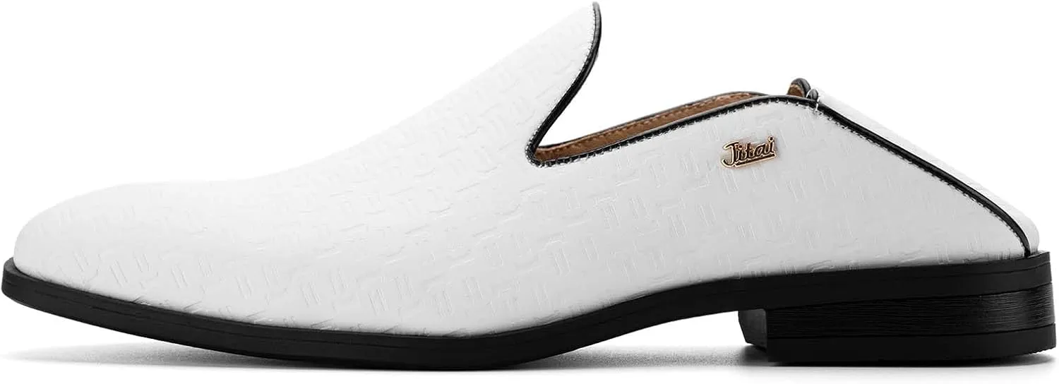 JITAI Luxury Men Shoes Black Loafers Leather Men 's Casual Shoes Brand Comfortable