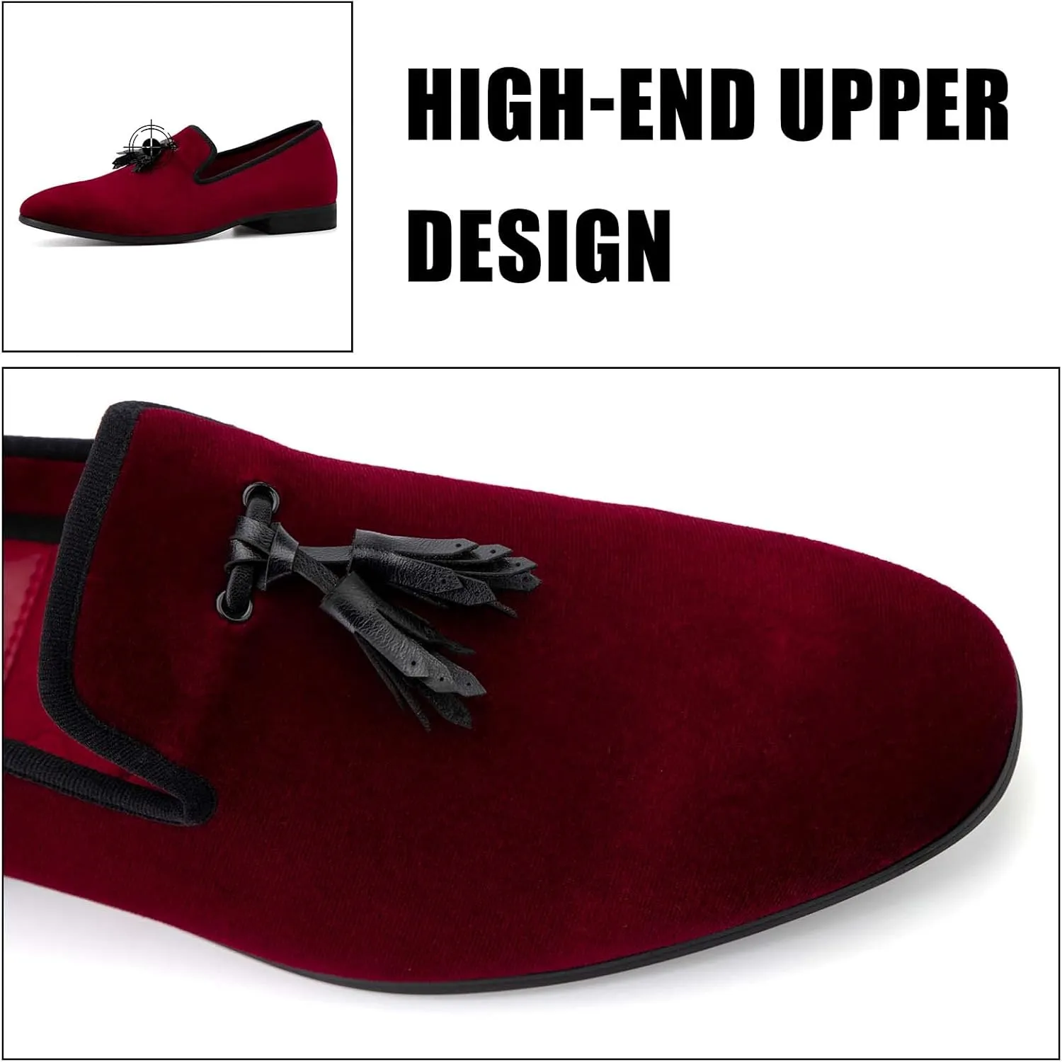 JITAI Men's Fashion Loafers Wedding Shoes Loafers for Men Party Shoes