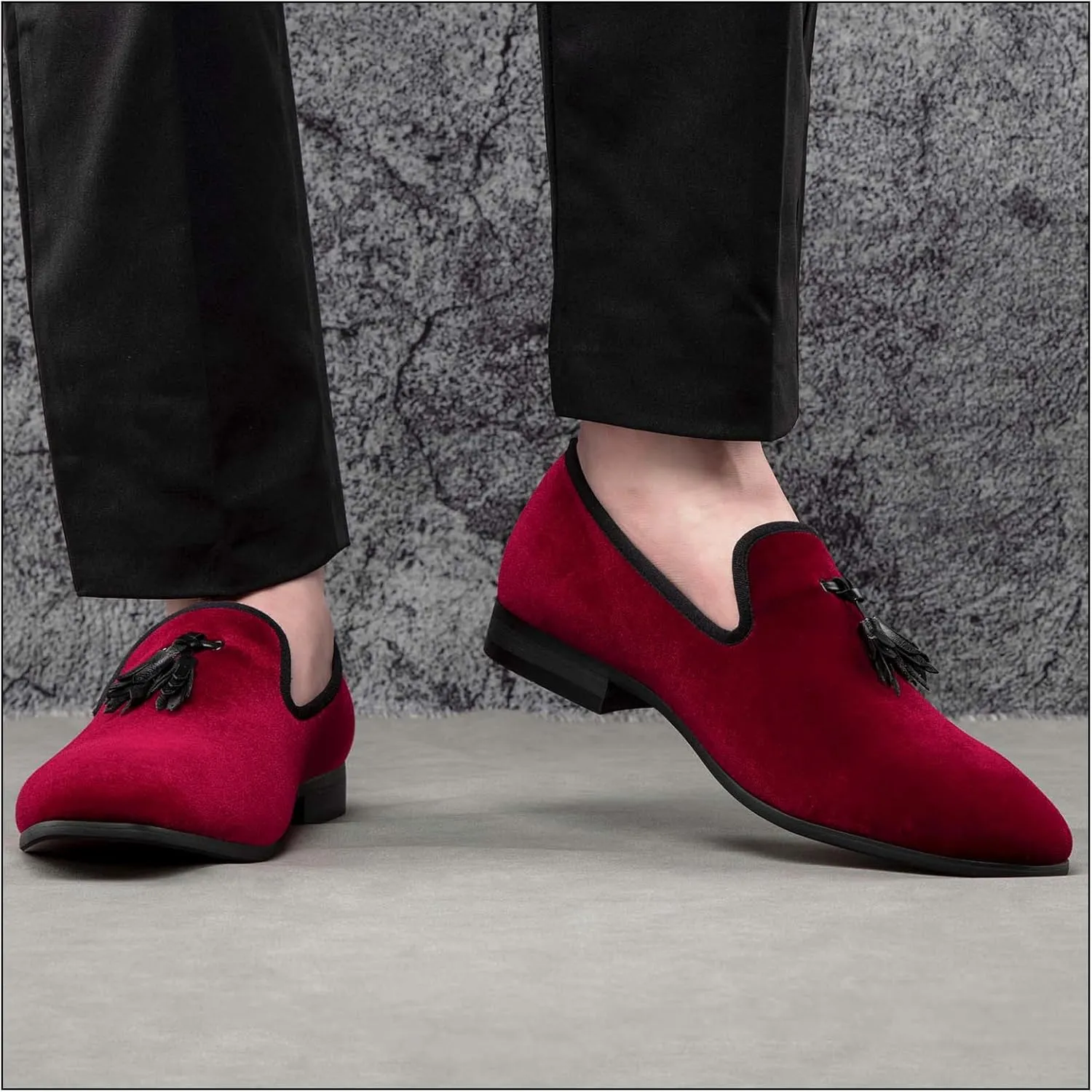 JITAI Men's Fashion Loafers Wedding Shoes Loafers for Men Party Shoes