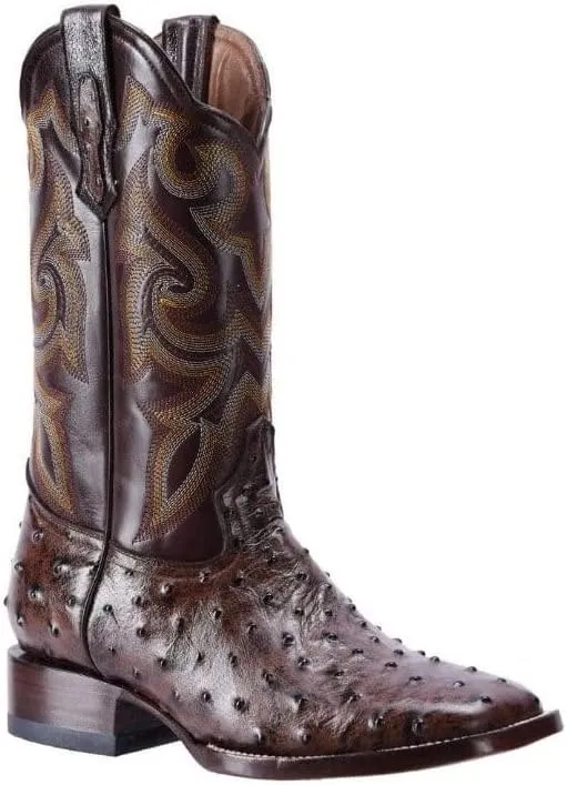 Joe Boots Western Boots For Men Ostrich Print Leather 701