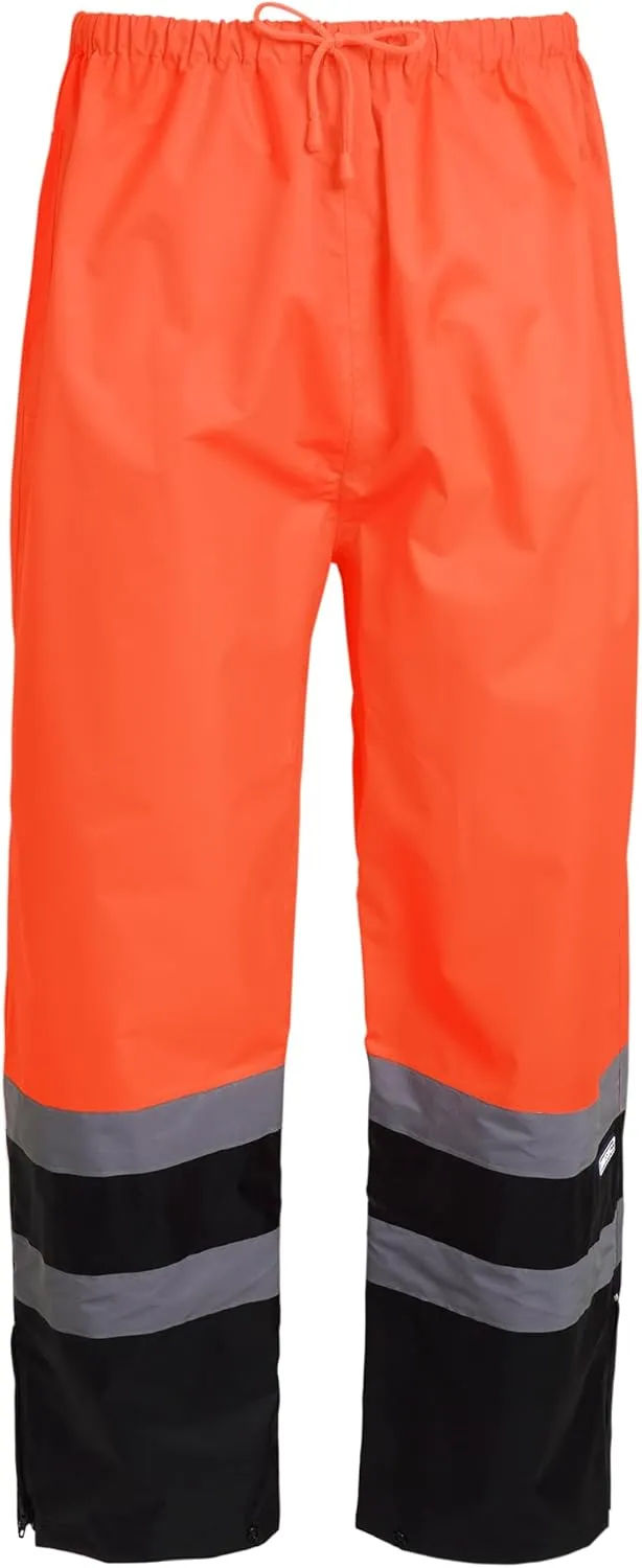 JORESTECH Safety Rain Set/Jacket Reflective High Visibility Yellow Black JK-03 / Pants Lime ANSI 150D Heavy Duty PANTS-03