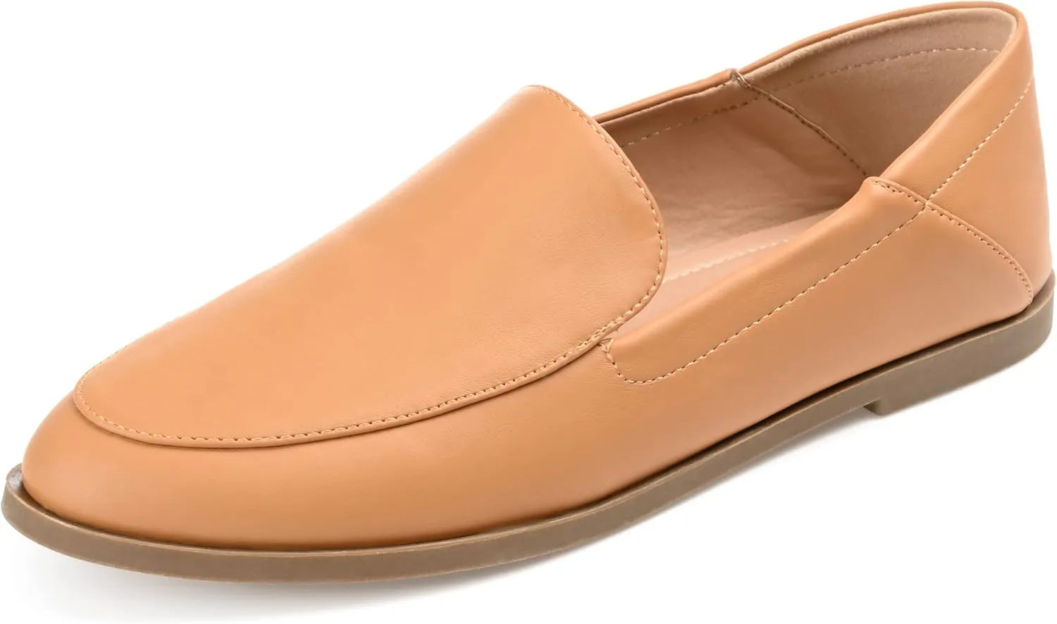 Journee Collection Womens Leather Flat Loafers