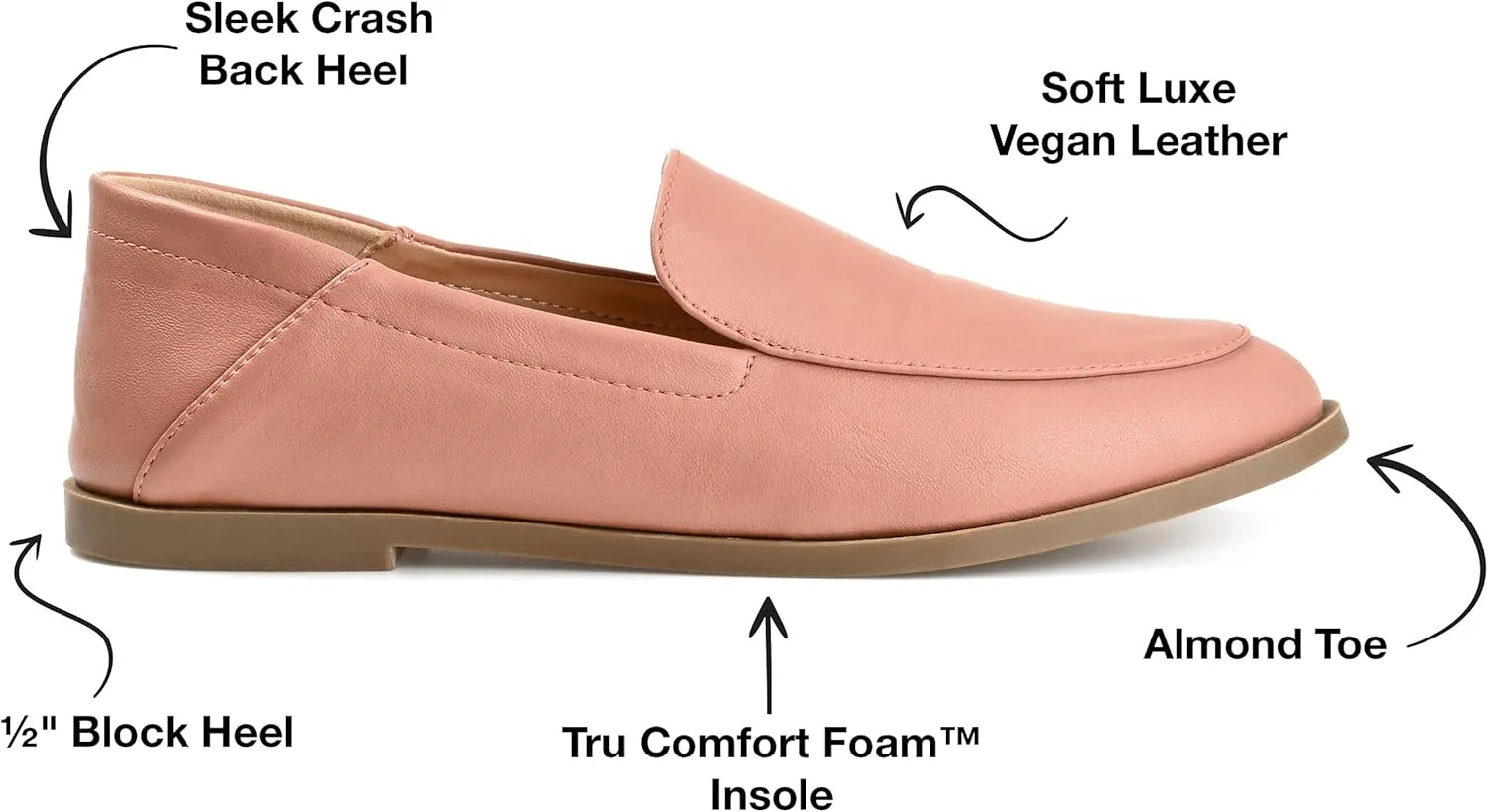 Journee Collection Womens Leather Flat Loafers
