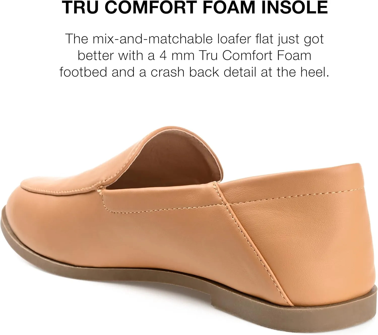 Journee Collection Womens Leather Flat Loafers