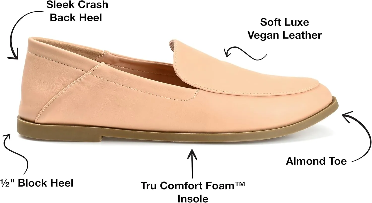 Journee Collection Womens Leather Flat Loafers