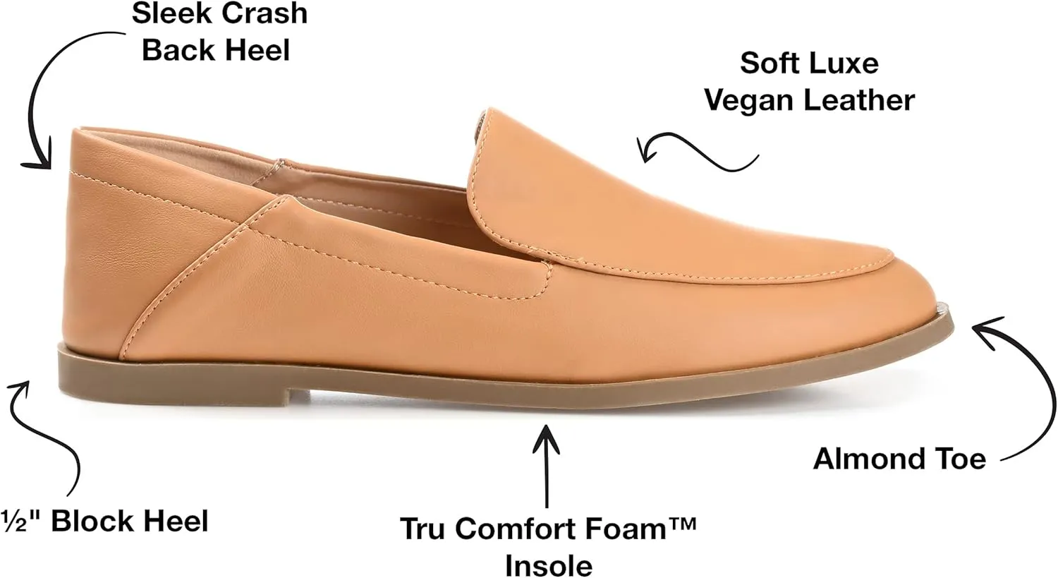 Journee Collection Womens Leather Flat Loafers