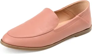 Journee Collection Womens Leather Flat Loafers