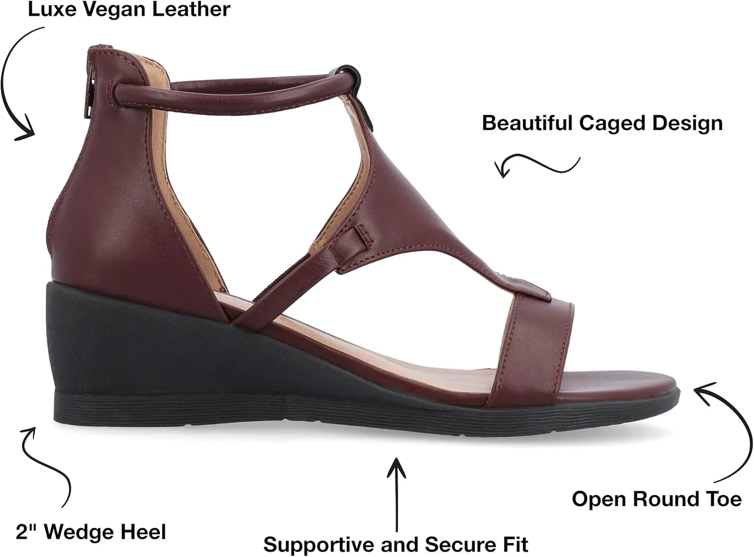 Journee Collection Women's Trayle Wedge Sandals