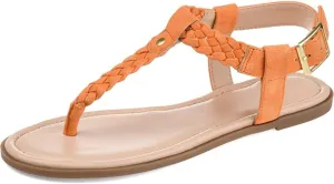 Journee Womens Genevive Ankle Strap Flat Sandals