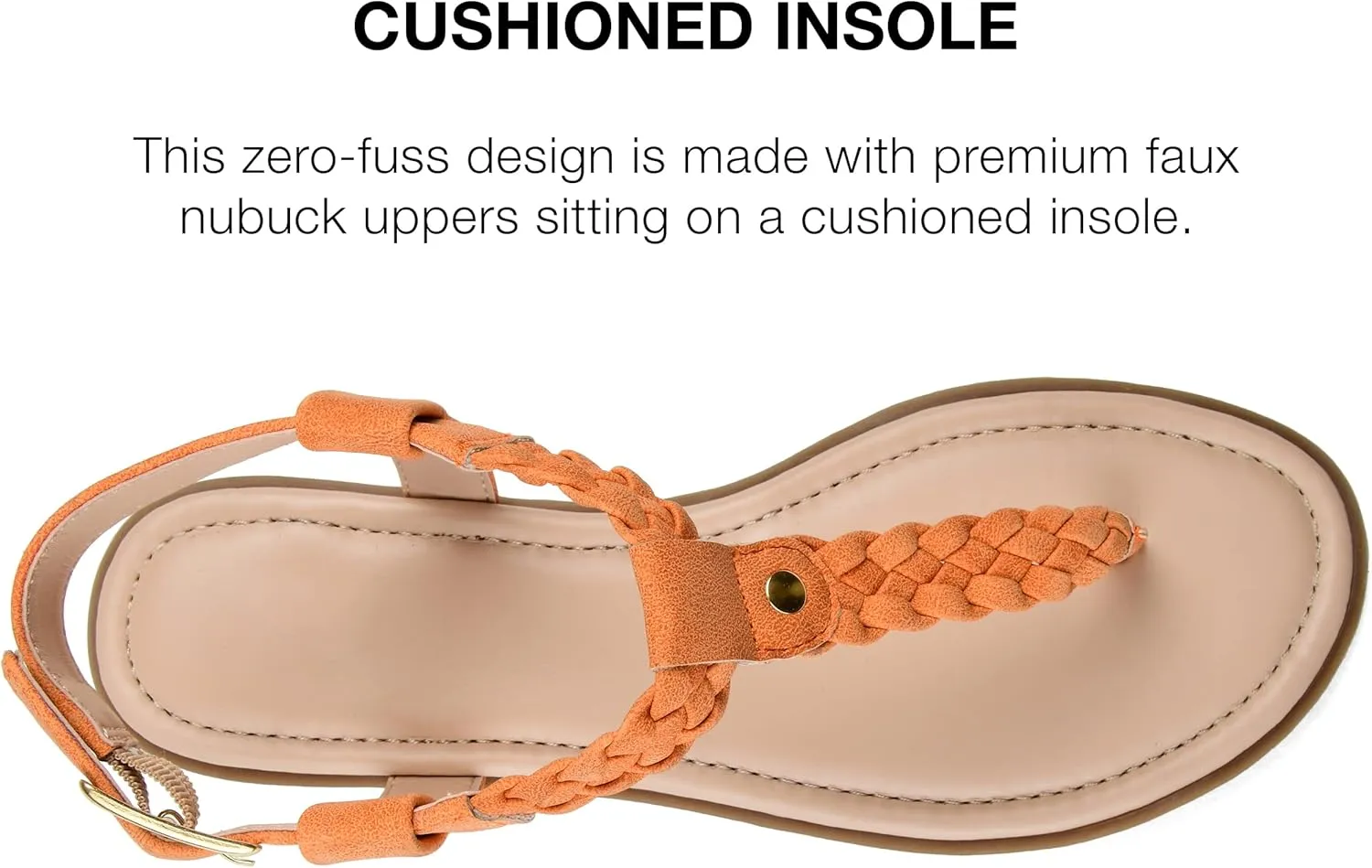 Journee Womens Genevive Ankle Strap Flat Sandals