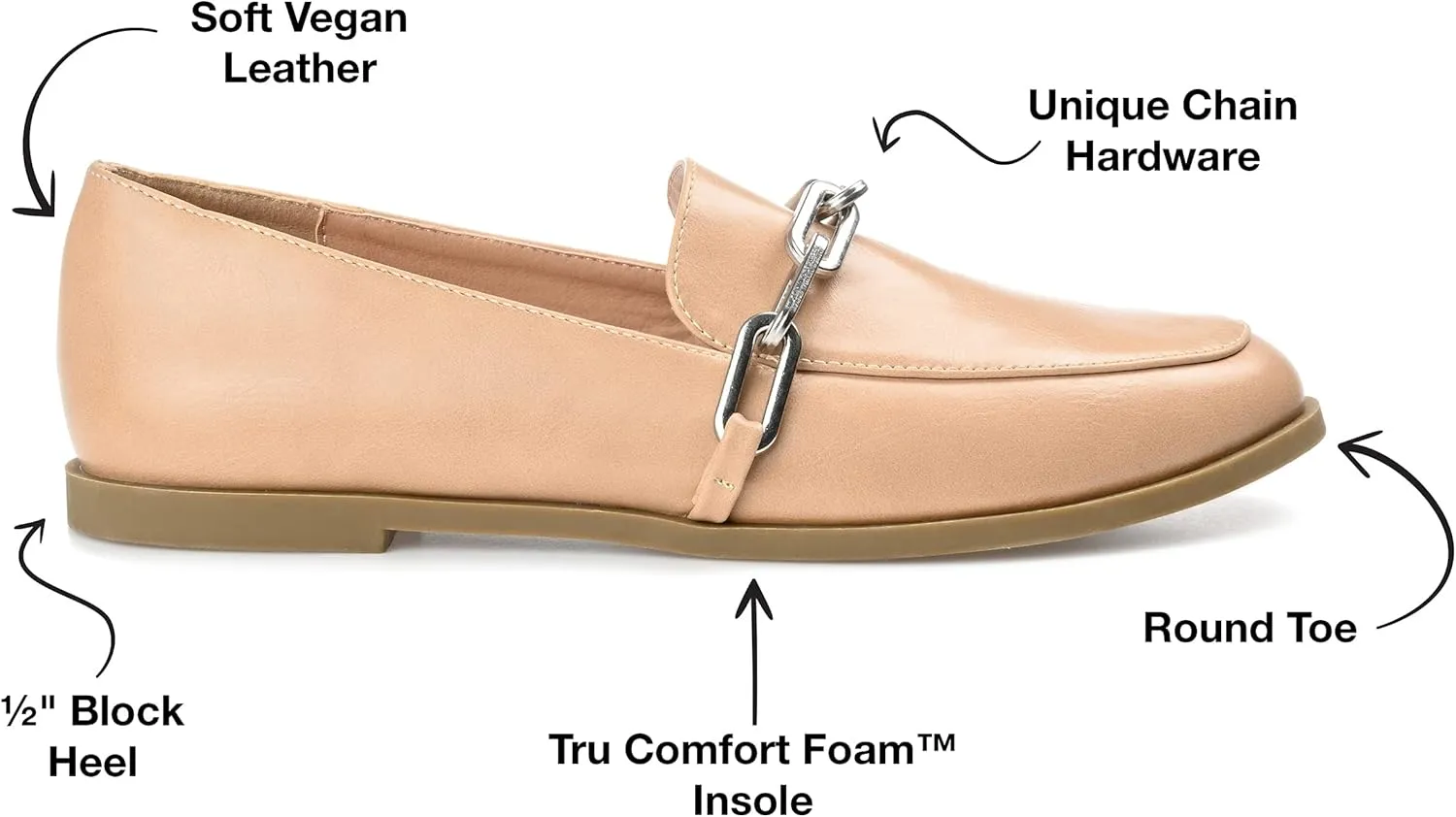 Journee Womens Madison Tru Comfort Foam Slip On Round Toe Loafer Flats