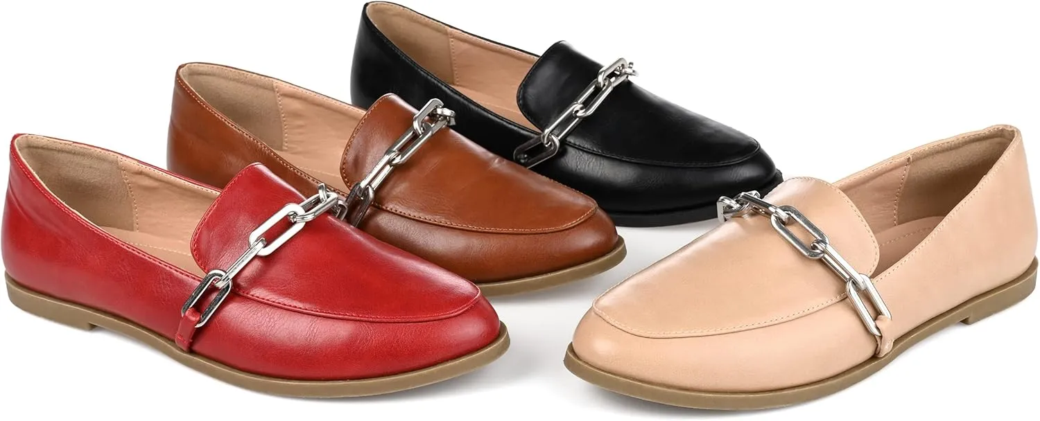 Journee Womens Madison Tru Comfort Foam Slip On Round Toe Loafer Flats