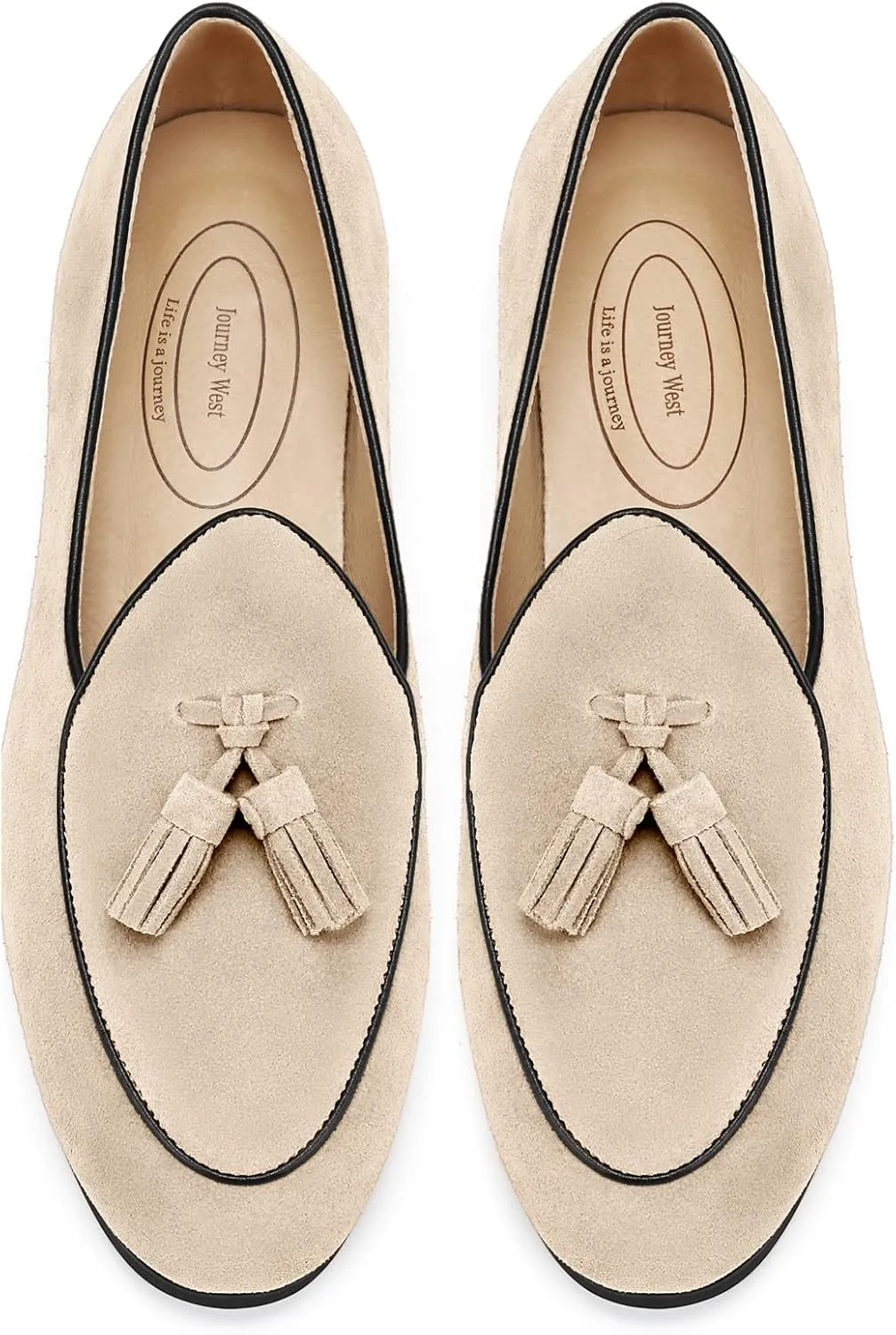 Journey West Men's Vintage Loafers for Men Belgian Loafers Slip-on Loafer Penny Loafer Casual Loafers