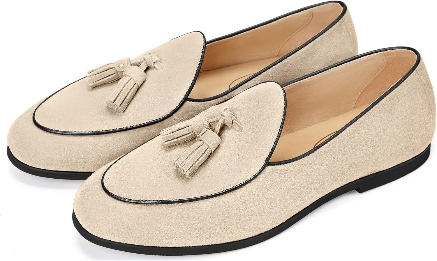Journey West Men's Vintage Loafers for Men Belgian Loafers Slip-on Loafer Penny Loafer Casual Loafers