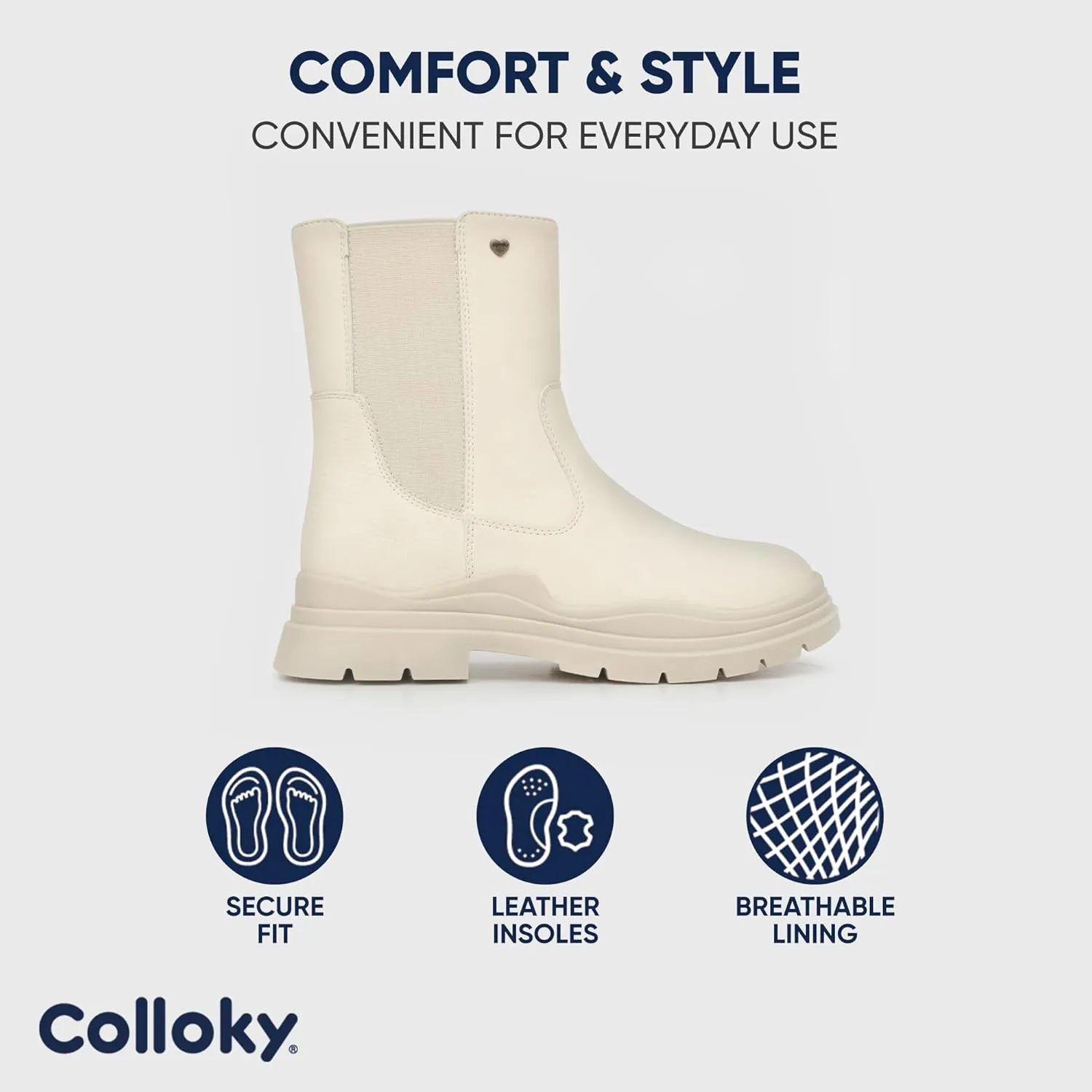 Kid Boots for Girls - Fashionable, Durable & Lightweight Boots - Leather, Non-Slip Insoles - Stylish Footwear for Kids