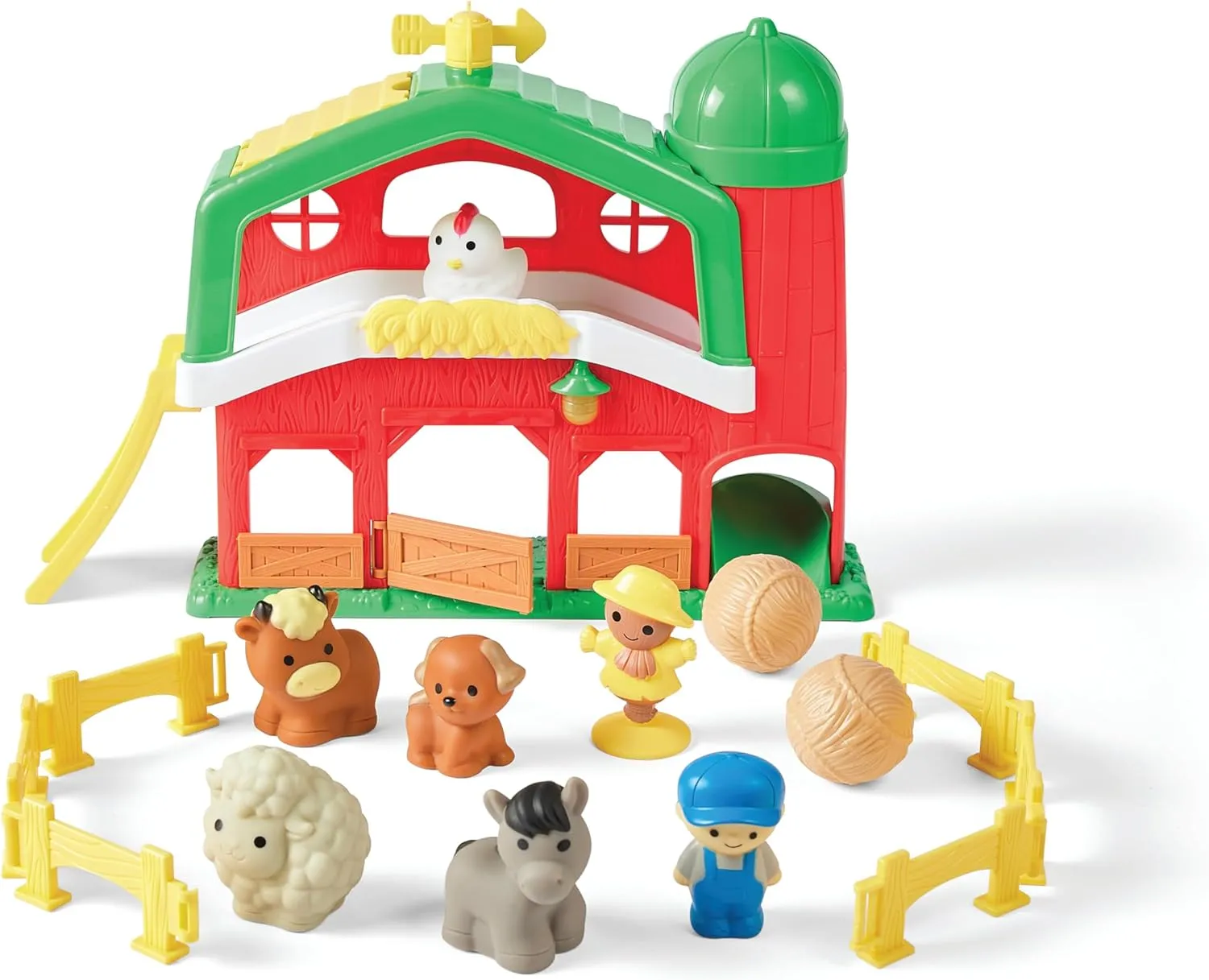 Kidoozie Barnyard Farm Playset - Lights, Melodies & Hay Bale Fun for Your Little Farmer Ages 18  Months