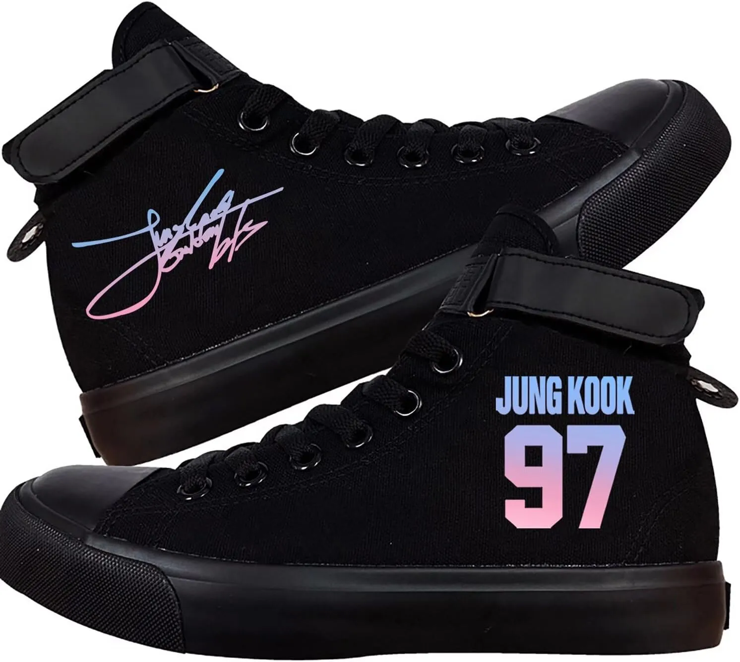 Kpop Shoes J-Hope Jungkook Jimin Suga V Jin Rap Shoes Unisex Canvas Sneakers High Top Shoes