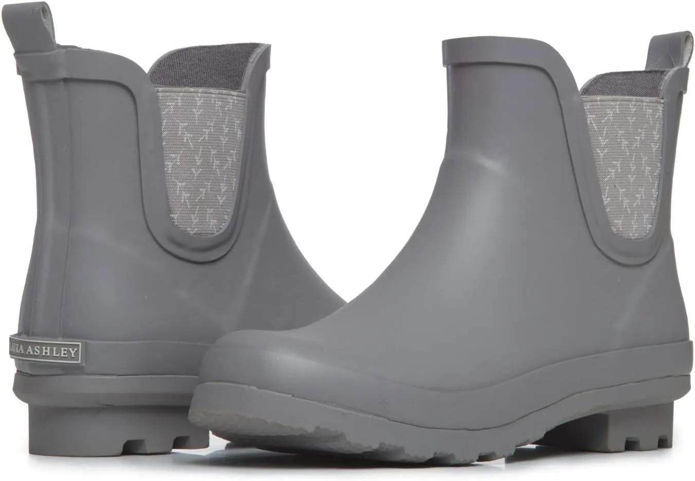 Laura Ashley Ladies Mid Cut Ankle Height Rubber Rain Boots, Lightweight Waterproof Booties for Women
