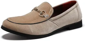 LCQL Men's Luxury Velvet Penny Loafer Shoes Noble Slip-on Suede Loafers Smoking Slippers Plus Size 7-13