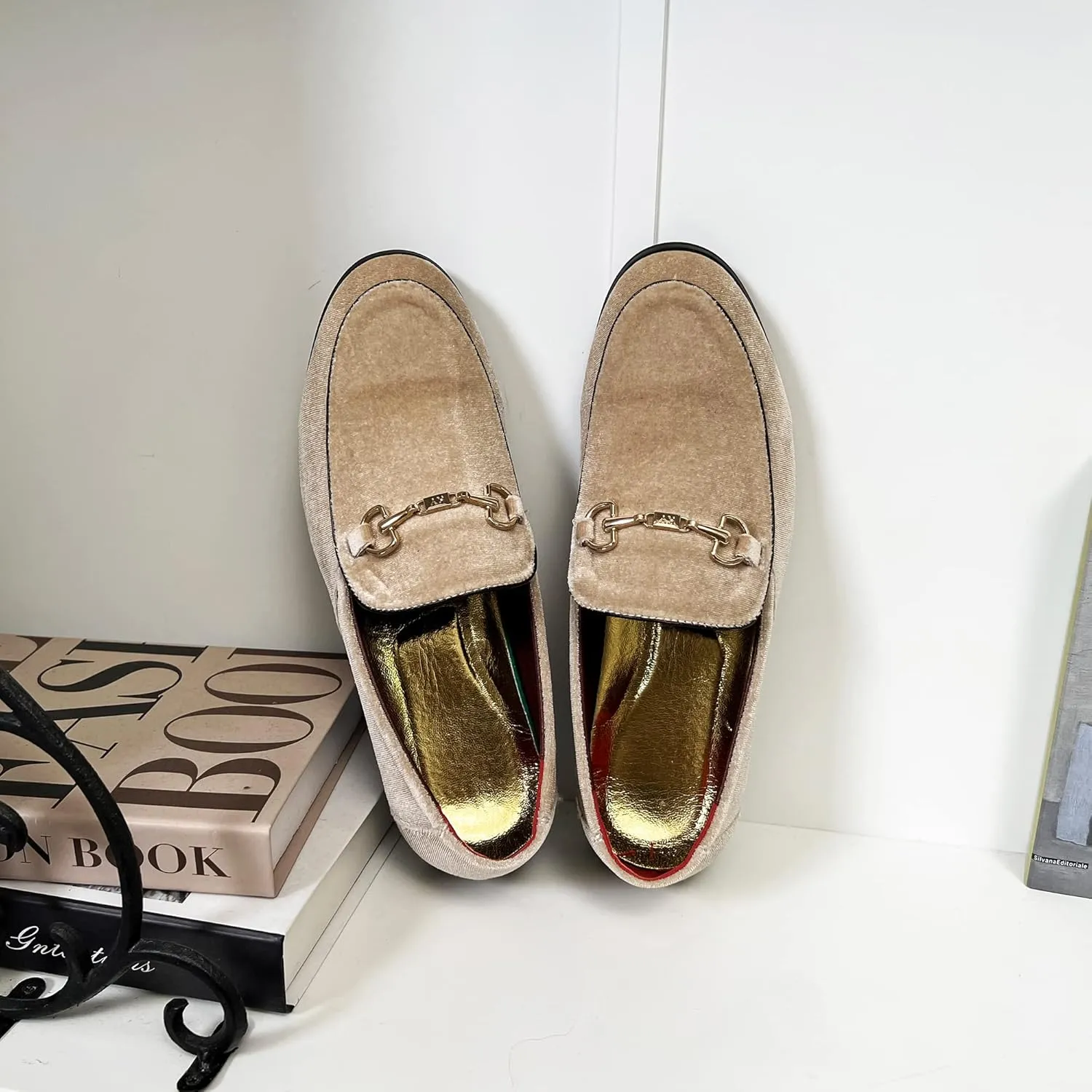 LCQL Men's Luxury Velvet Penny Loafer Shoes Noble Slip-on Suede Loafers Smoking Slippers Plus Size 7-13