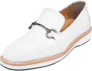 LIBERTYZENO Boys Lizard Print Textile & Leather Kids Slip on Dress Loafer Shoes for Prom Graduation