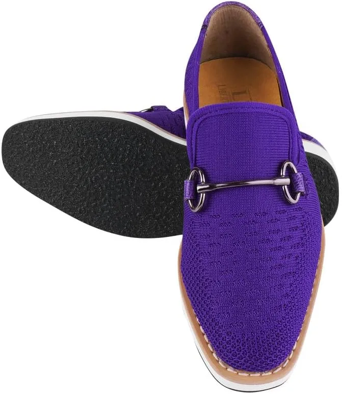 LIBERTYZENO Boys Lizard Print Textile & Leather Kids Slip on Dress Loafer Shoes for Prom Graduation