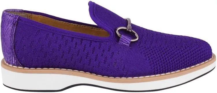 LIBERTYZENO Boys Lizard Print Textile & Leather Kids Slip on Dress Loafer Shoes for Prom Graduation