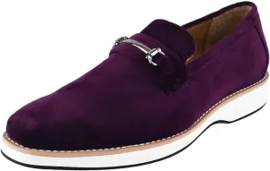 LIBERTYZENO Mens Plain & Animal Print Purple Genuine Leather Adults Slip On & Lace Up Oxford Dress Shoes/Prom Shoes for Prom Graduation