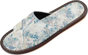 Light Yellow Blue Birds Women Men's Bathroom Slippers Portable Non Slip Sandals for Travel Home Hotel