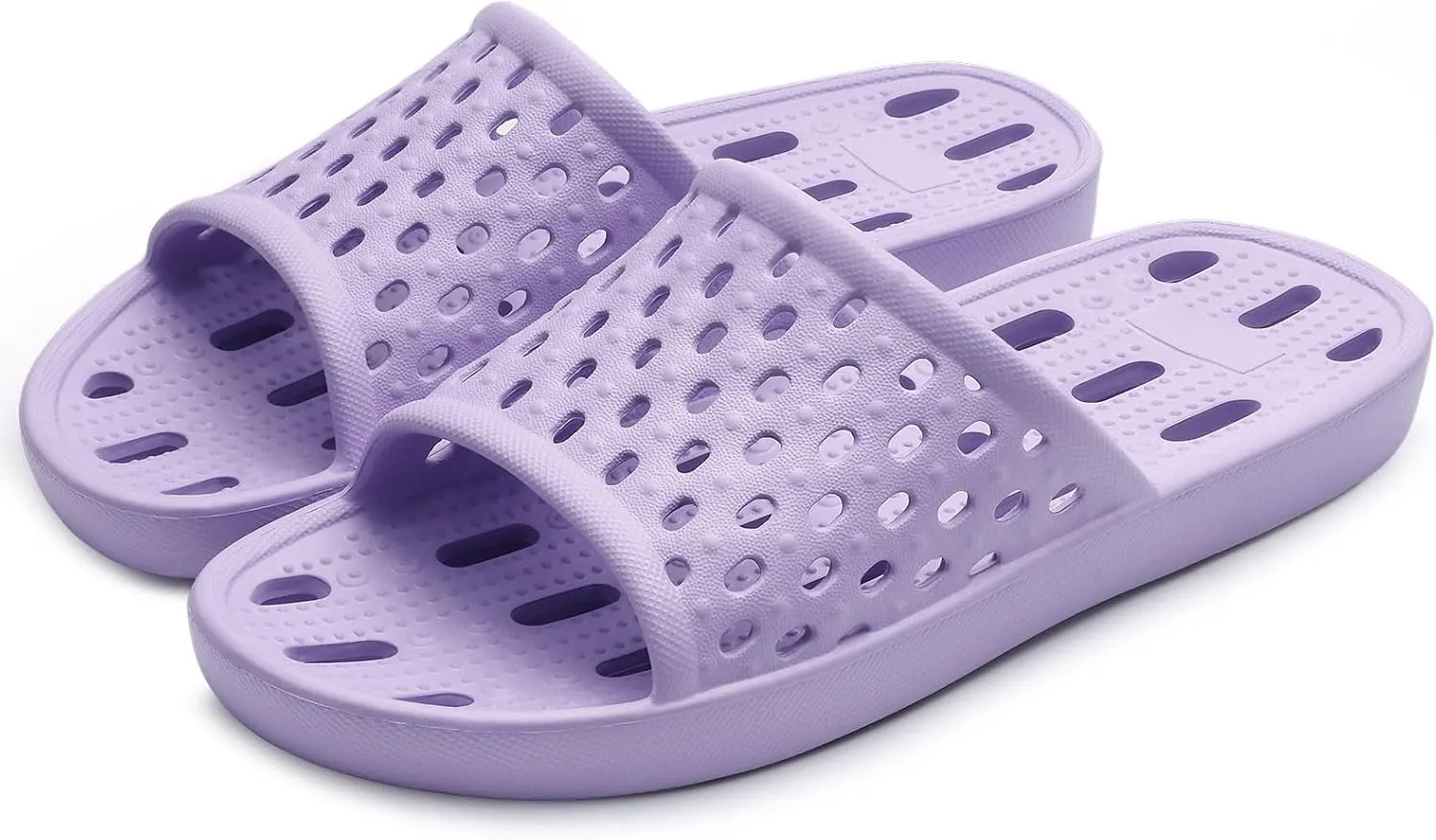 Litfun Shower Shoes for Women Non-Slip Quick Dry Shower Slippers Lightweight Pool Sandals with Drain Holes for College Dorm, Beach, Bathroom & Gym