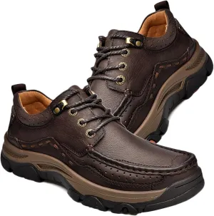 Loafers Shoes for Men Trekking Hiking Shoes Causal Leather Walking Shoes Men's Outdoor Camping Climbing Shoes