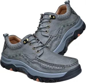 Loafers Shoes for Men Trekking Hiking Shoes Causal Leather Walking Shoes Men's Outdoor Camping Climbing Shoes