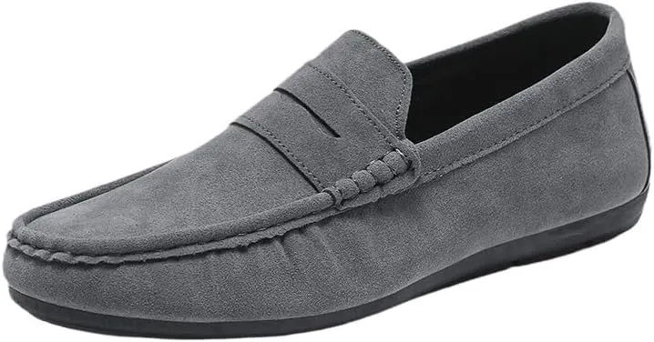 Luxury Design Suede Men's Loafers Black Casual Dress Shoes for Nightclub Party Monk Strap Men Shoes