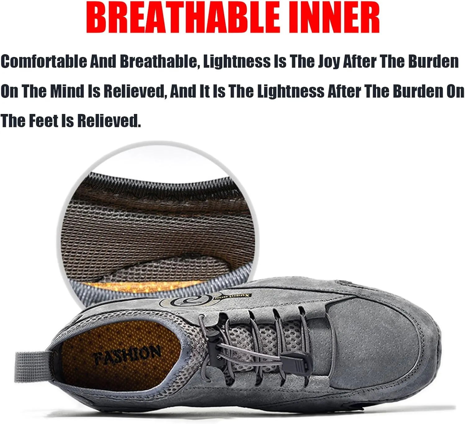 Lymphvity Men's ltalian Handmade Leather Sneakers Outdoor Slip On Non-Slip Walking Shoes Breathable Lightweight Lace Up Walking Driving Sports Shoes