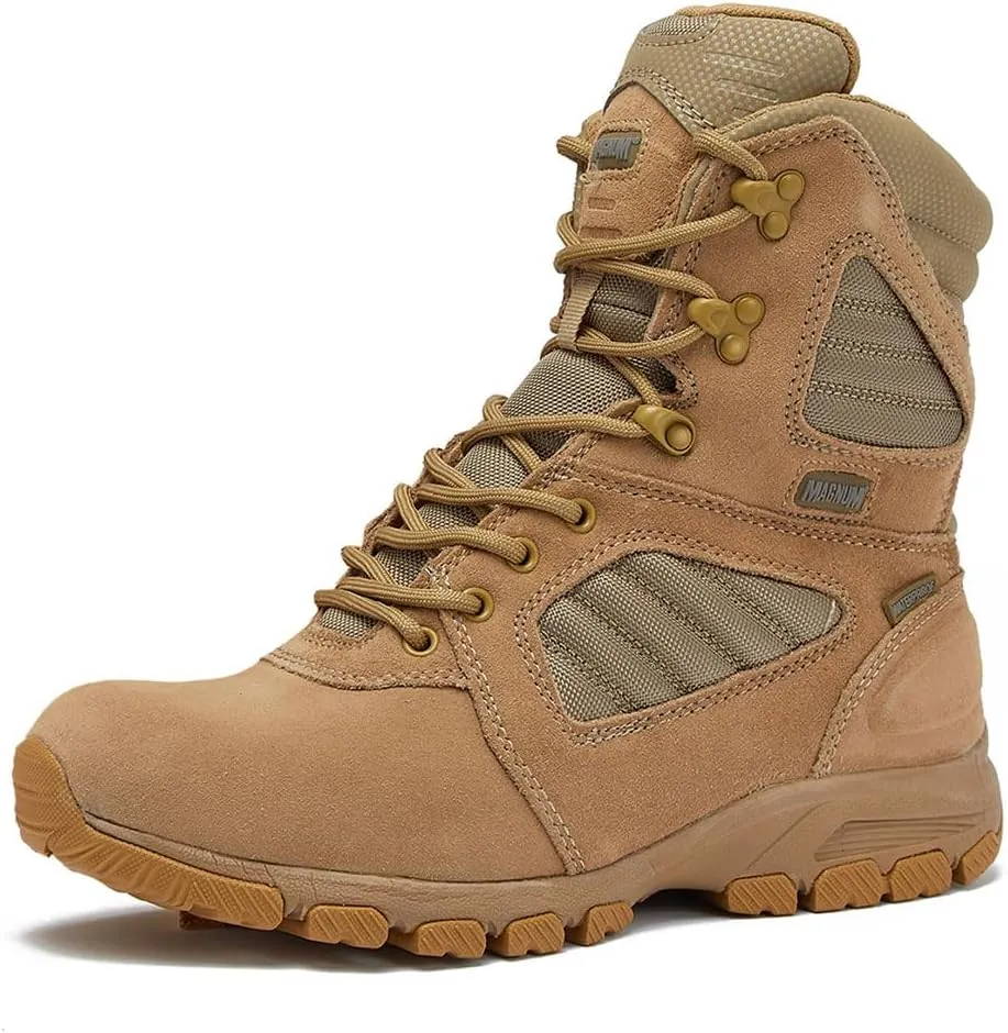 MAGNUM Men's Bragg Waterproof Tactical Boots for Men, Mens Military Hiking Boots, Breathable Light Weight Work Boots for Men