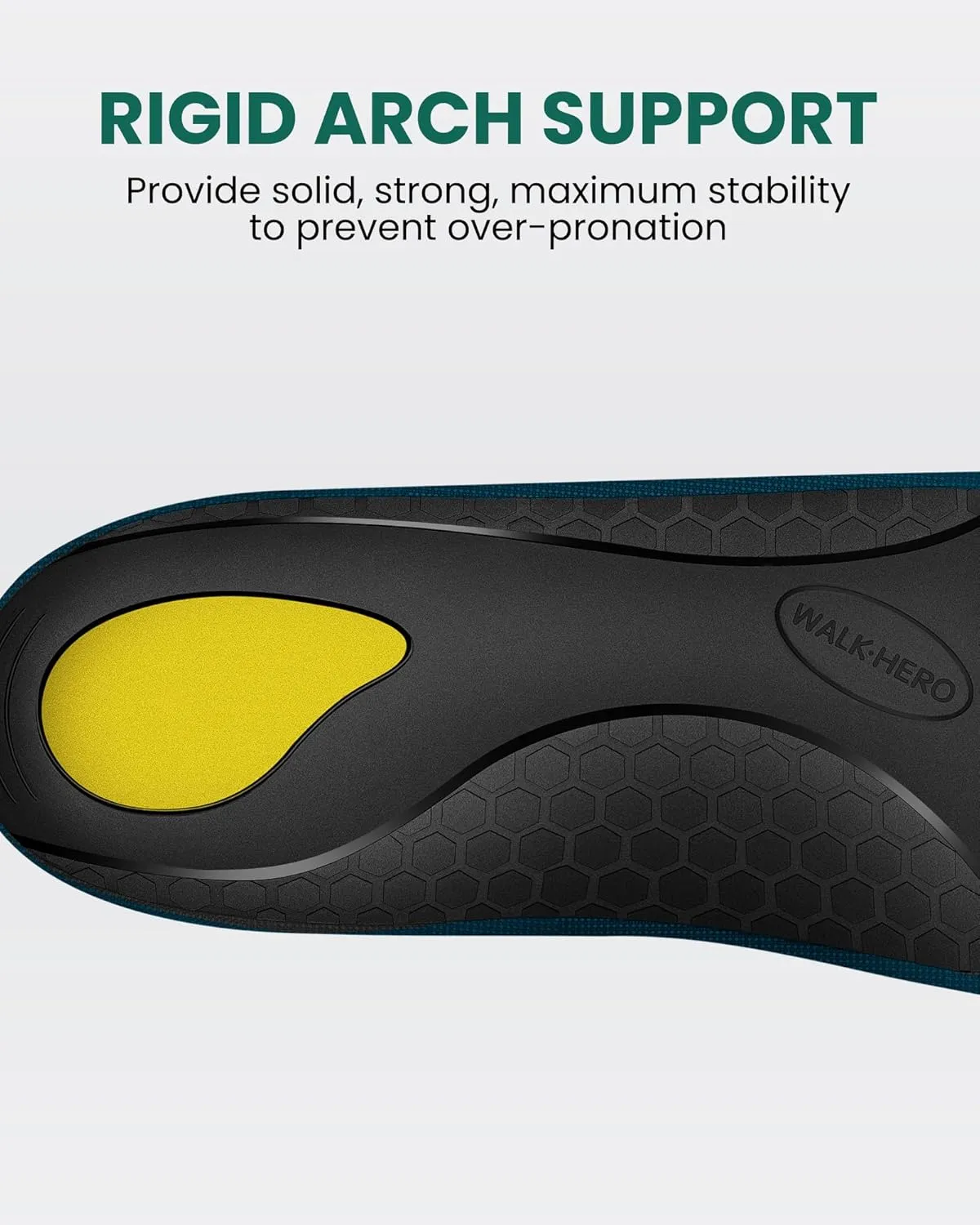 Maximum Cushion Shoes Inserts, Plantar Fasciitis Insoles for Men & Women, Arch Support Orthotics for Heel Pain Relief, Standing All Day, Work Boots (Mens 8-8.5 | Womens 10-10.5, Autumn Yellow)