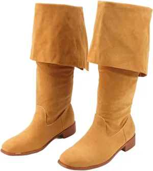 Men Medieval Viking Pirate Captain Cosplay Shoes Retro Renaissance Suede Boots